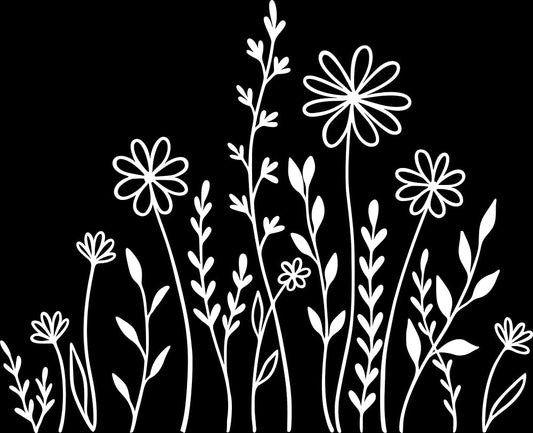 Car Window Decal - Wildflowers