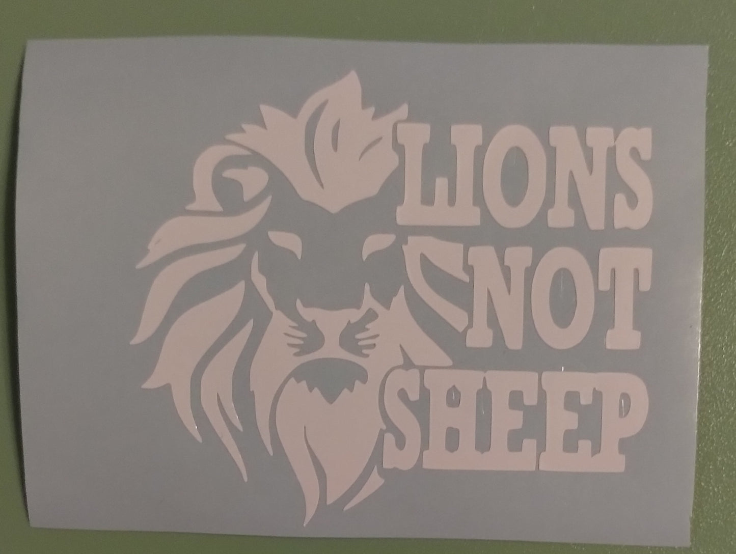 Car Window Decal - Lions Not Sheep