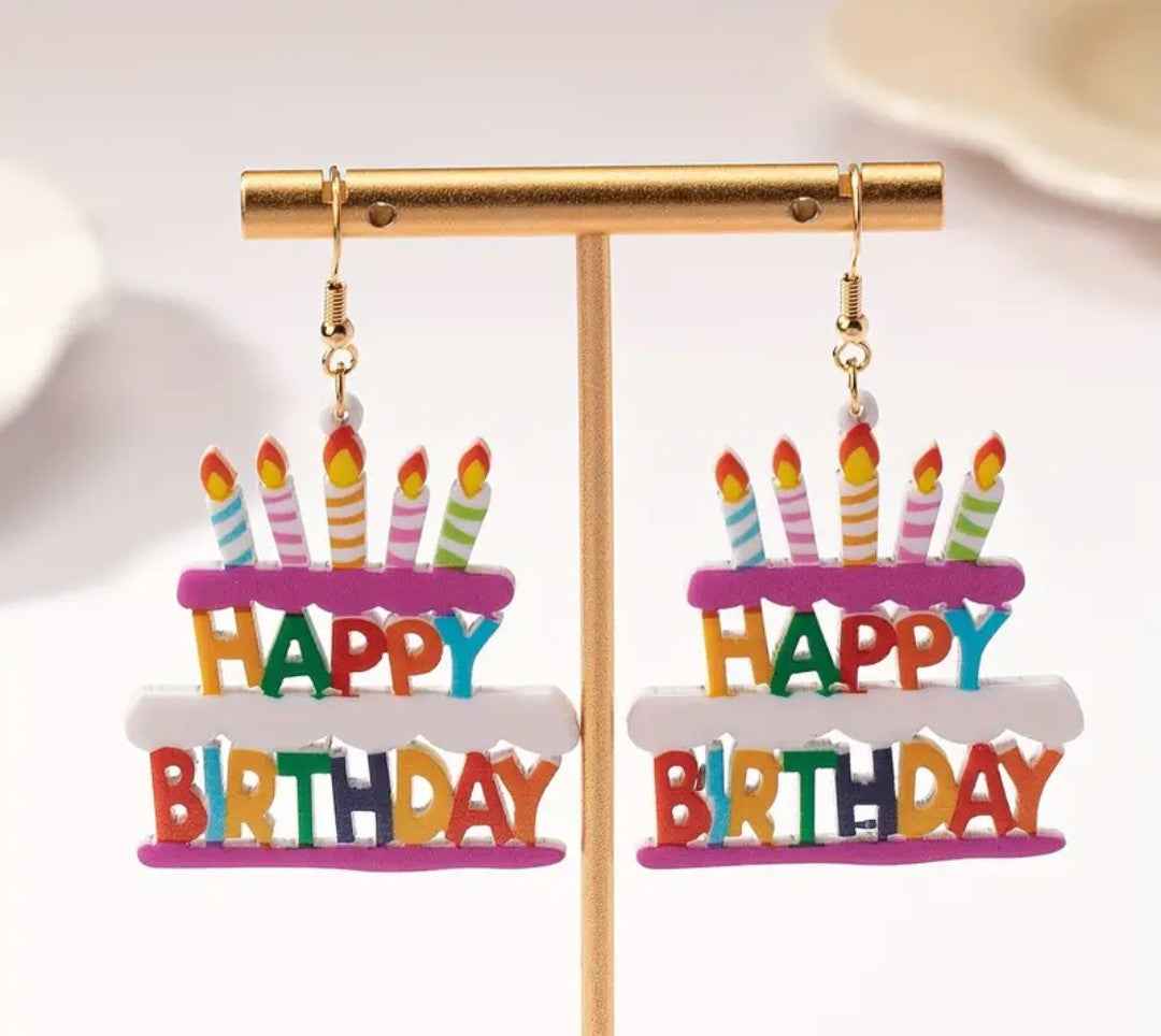 Earrings - Happy Birthday