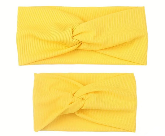 Mommy and Me Headbands-bright yellow