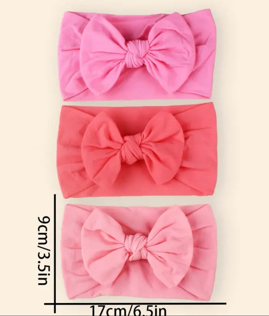 Kids Headbands - 3 pinks