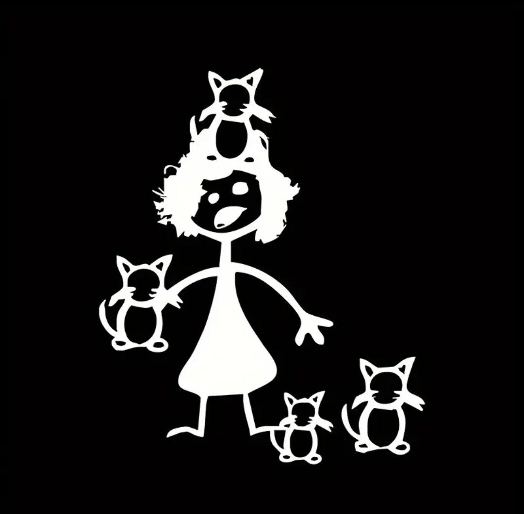 Car Window Decal - Crazy Cat Mom